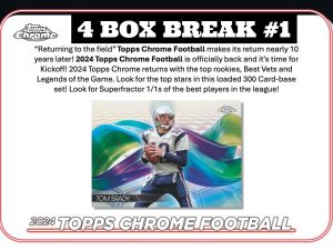 8:00pm Friday, February 28th - 2024 Topps Chrome Football Hobby 4 Box Break #1