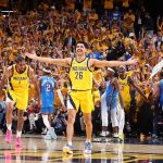 Ben Sheppard Indiana Pacers 8x10 Photo NBA Finals Buzzer Beater Celebration